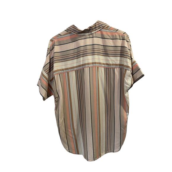 Madewell‎ Blouse Button Up Collared Aldwin Stripe Oversized Courier Shirt Small - Picture 8 of 11